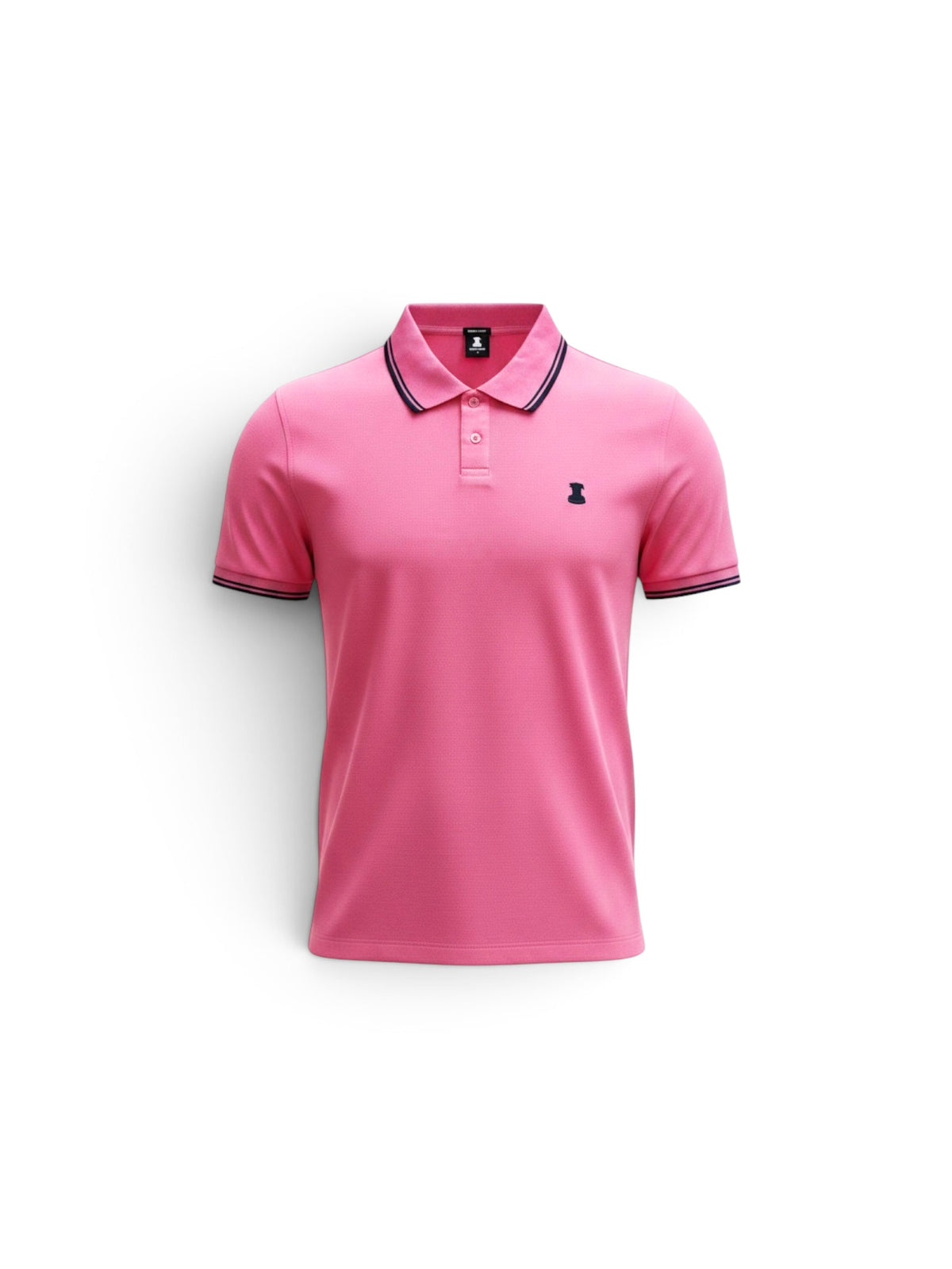 Two Tip Polo Shirt - Pink/Navy